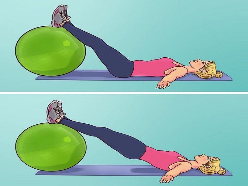 هیپ ریز با توپ سوئیس (Hip Raise with Swiss Ball